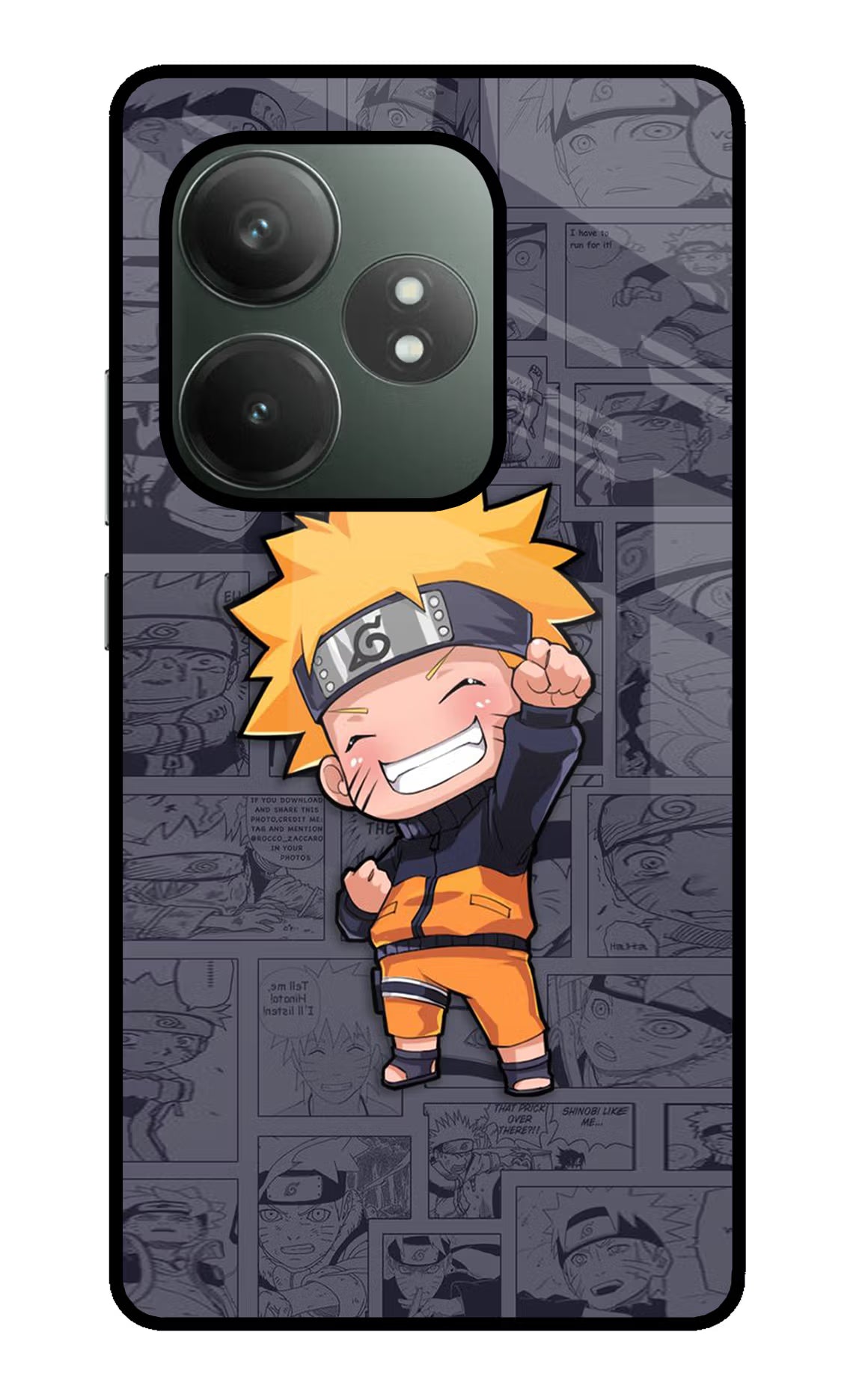 Chota Naruto Realme GT 6T 5G Glass Case Back Cover by Casekaro