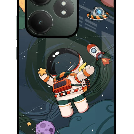 Cartoon Astronaut Realme GT 6T 5G Glass Case