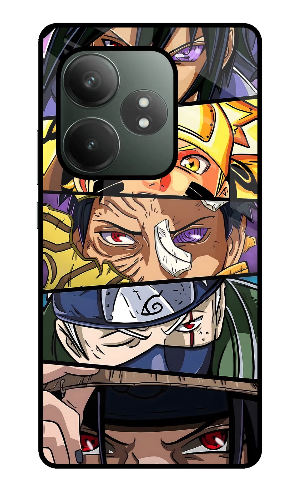 Naruto Character Realme GT 6T 5G Glass Case Back Cover by Casekaro