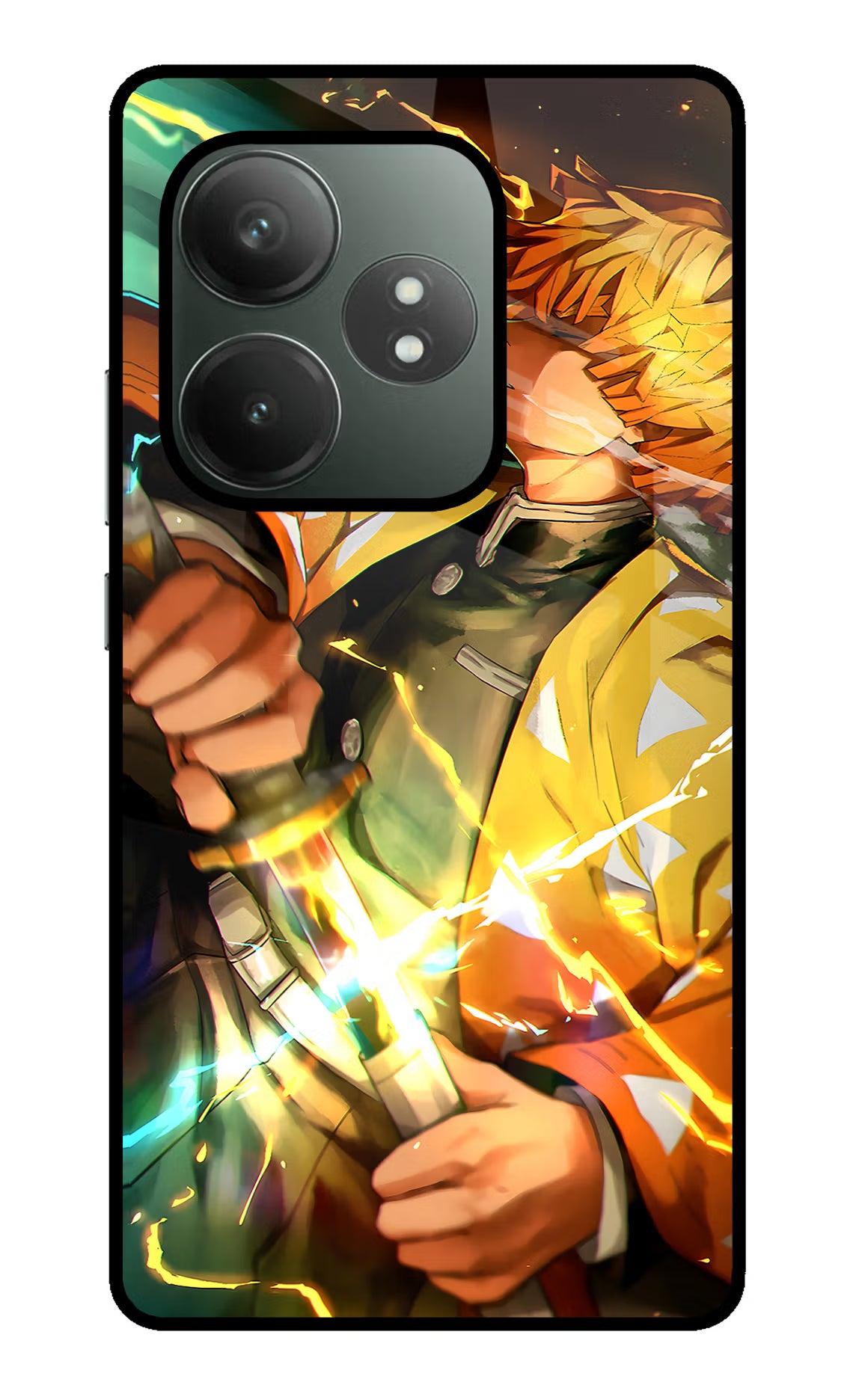 Demon Slayer Realme GT 6T 5G Glass Case Back Cover by Casekaro