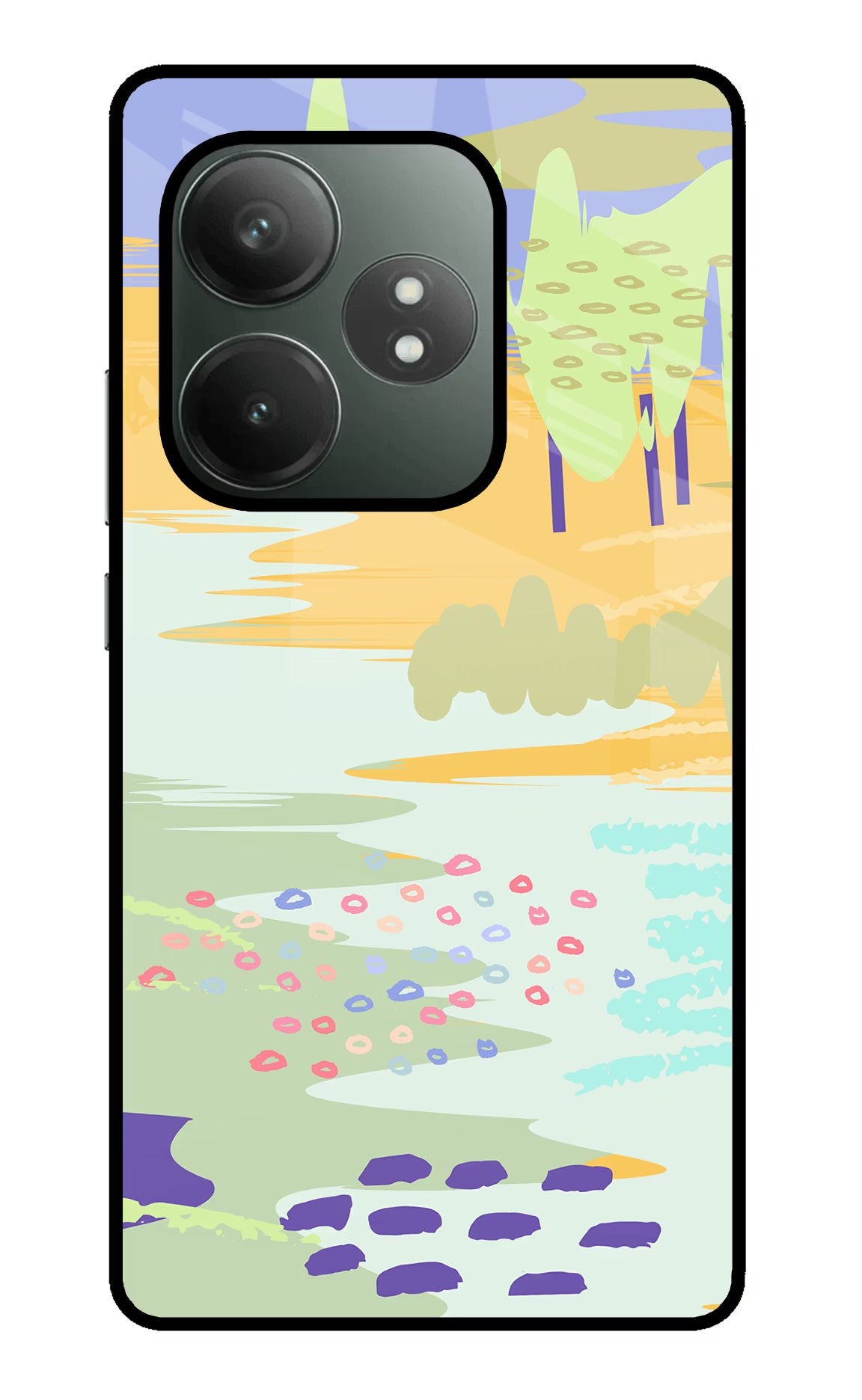 Scenery Realme GT 6T 5G Glass Case Back Cover by Casekaro