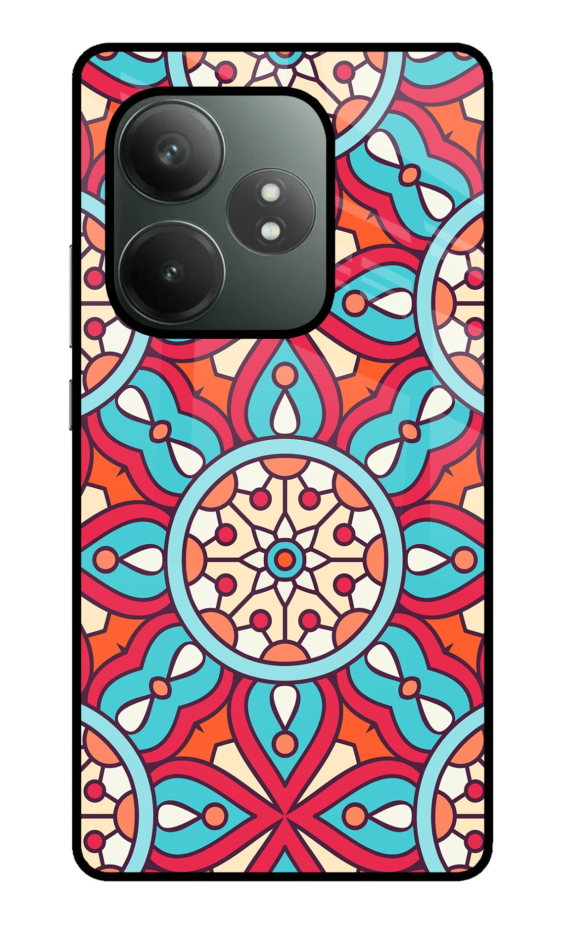 Mandala Geometric Realme GT 6T 5G Glass Case