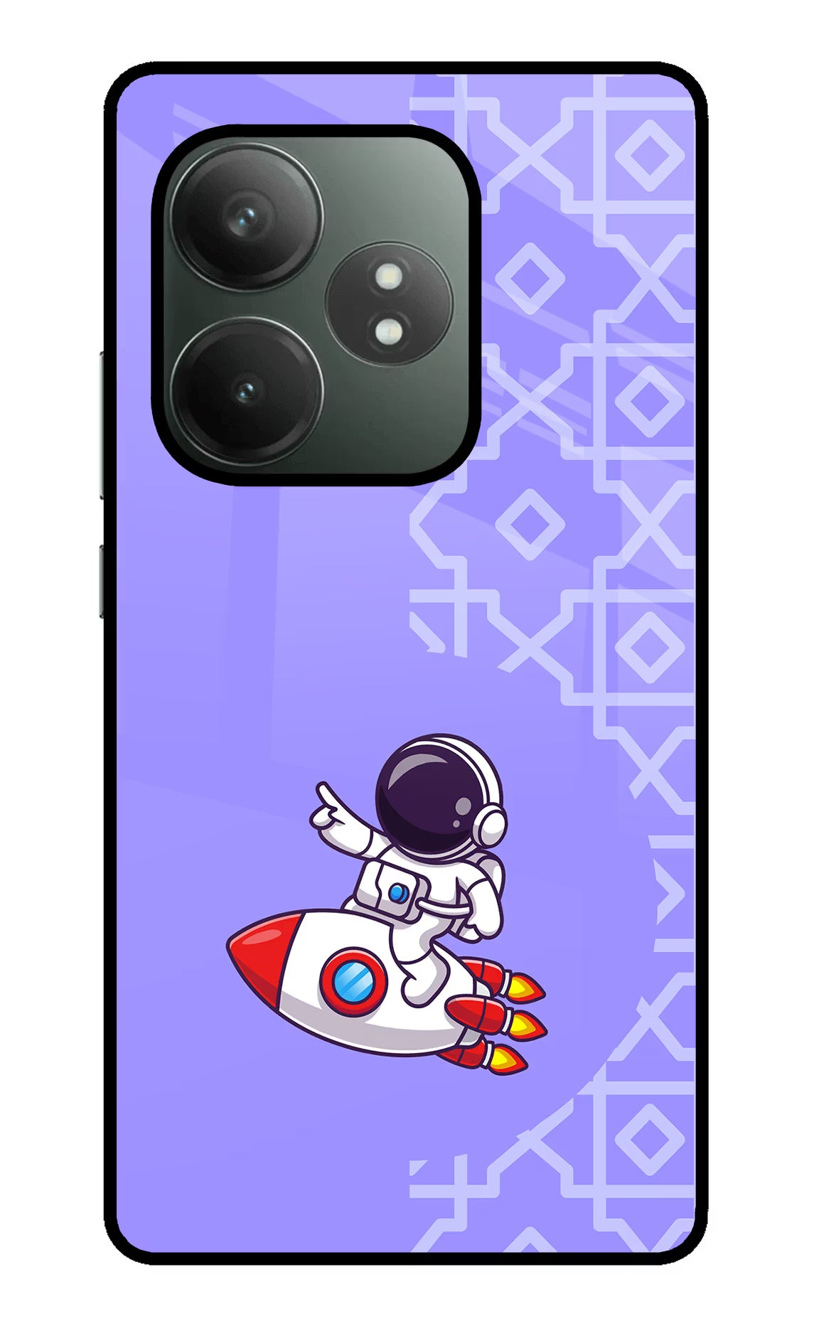 Cute Astronaut Realme GT 6T 5G Glass Case Back Cover by Casekaro