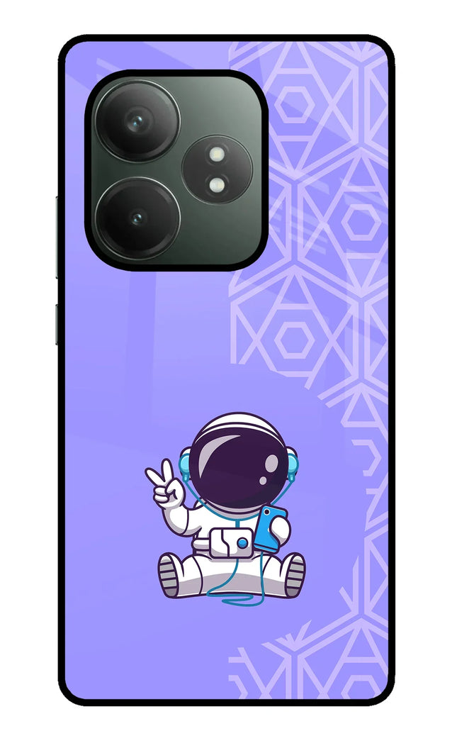 Cute Astronaut Chilling Realme GT 6T 5G Glass Case