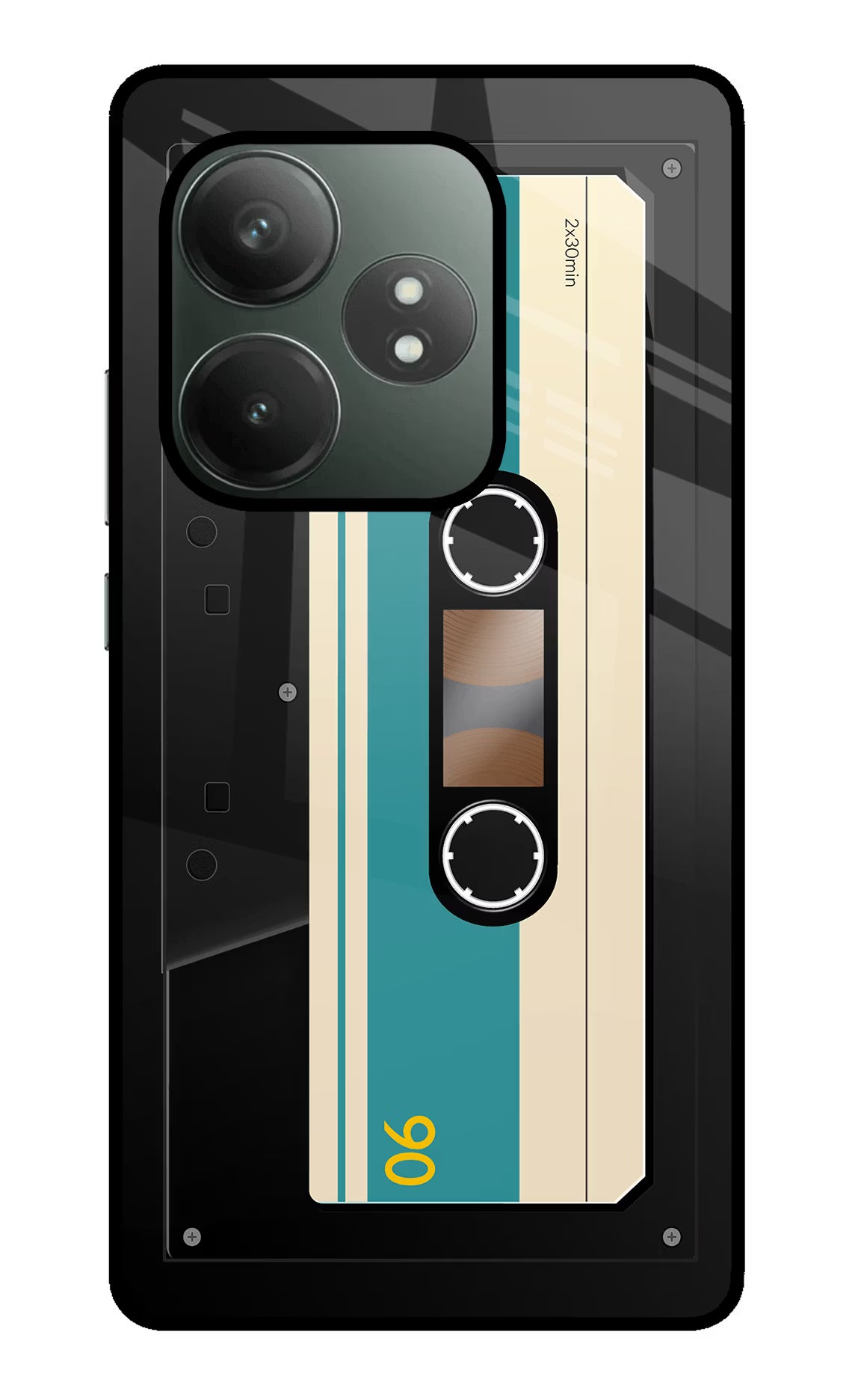 Cassette Realme GT 6T 5G Glass Case Back Cover by Casekaro