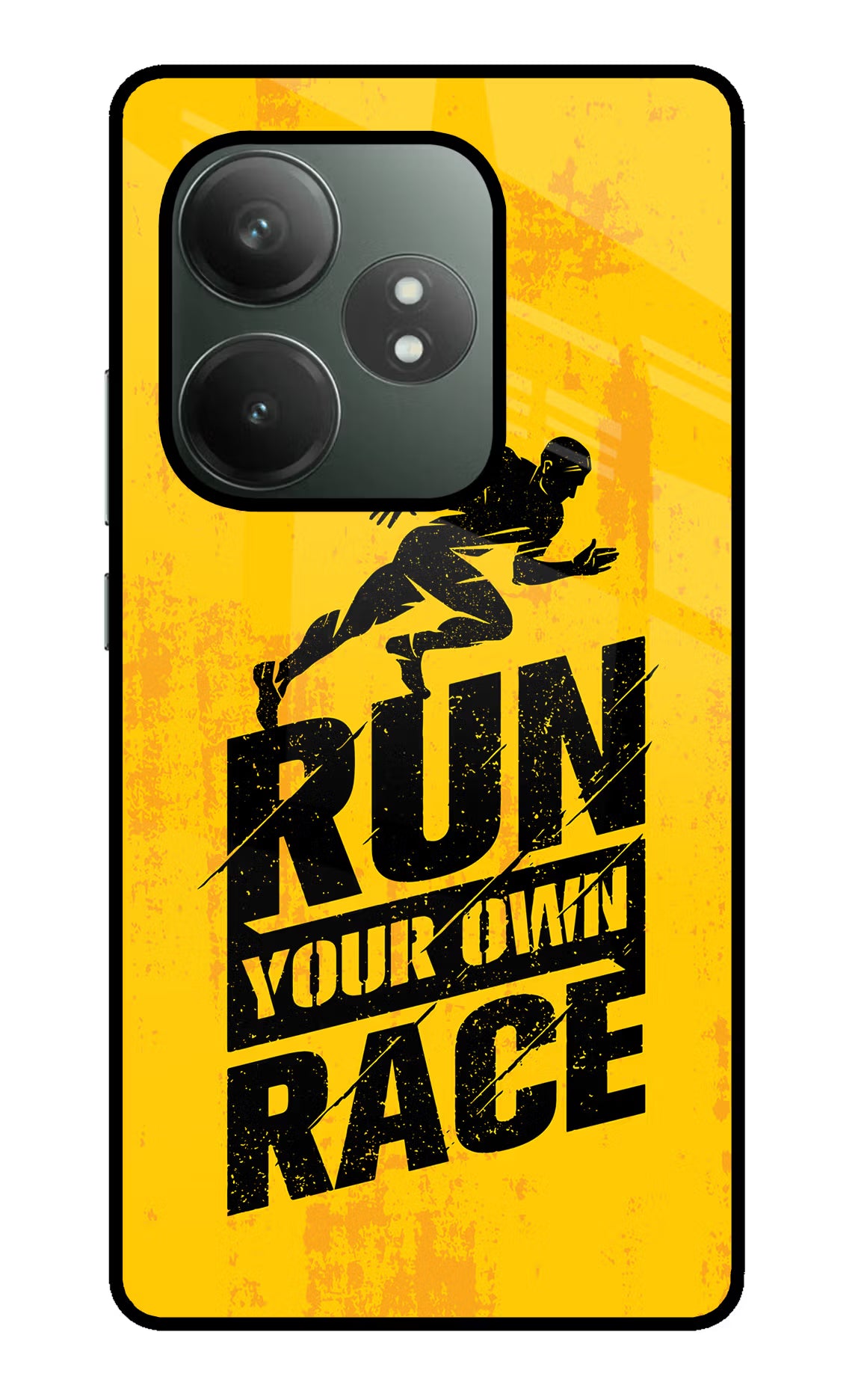 Run Your Own Race Realme GT 6T 5G Glass Case Back Cover by Casekaro
