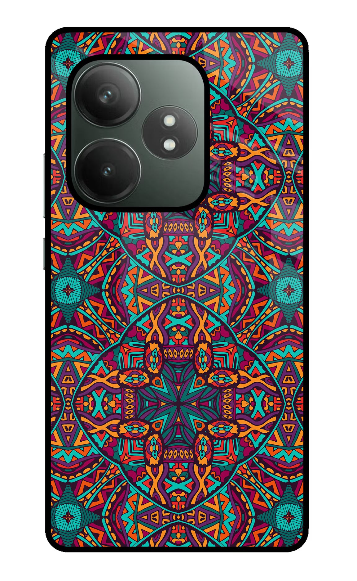 Colour Mandala Realme GT 6T 5G Glass Case Back Cover by Casekaro