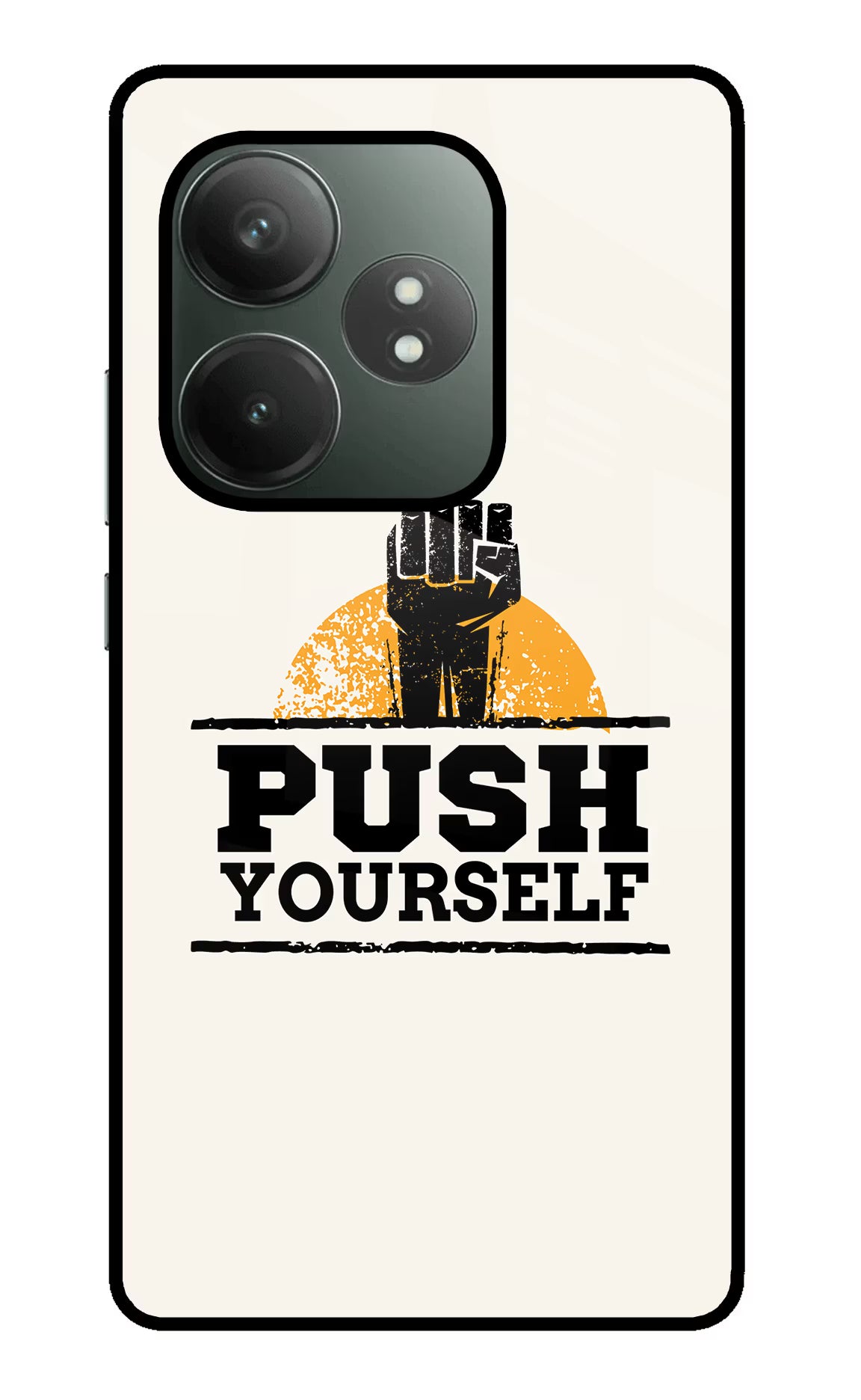 Push Yourself Realme GT 6T 5G Glass Case Back Cover by Casekaro