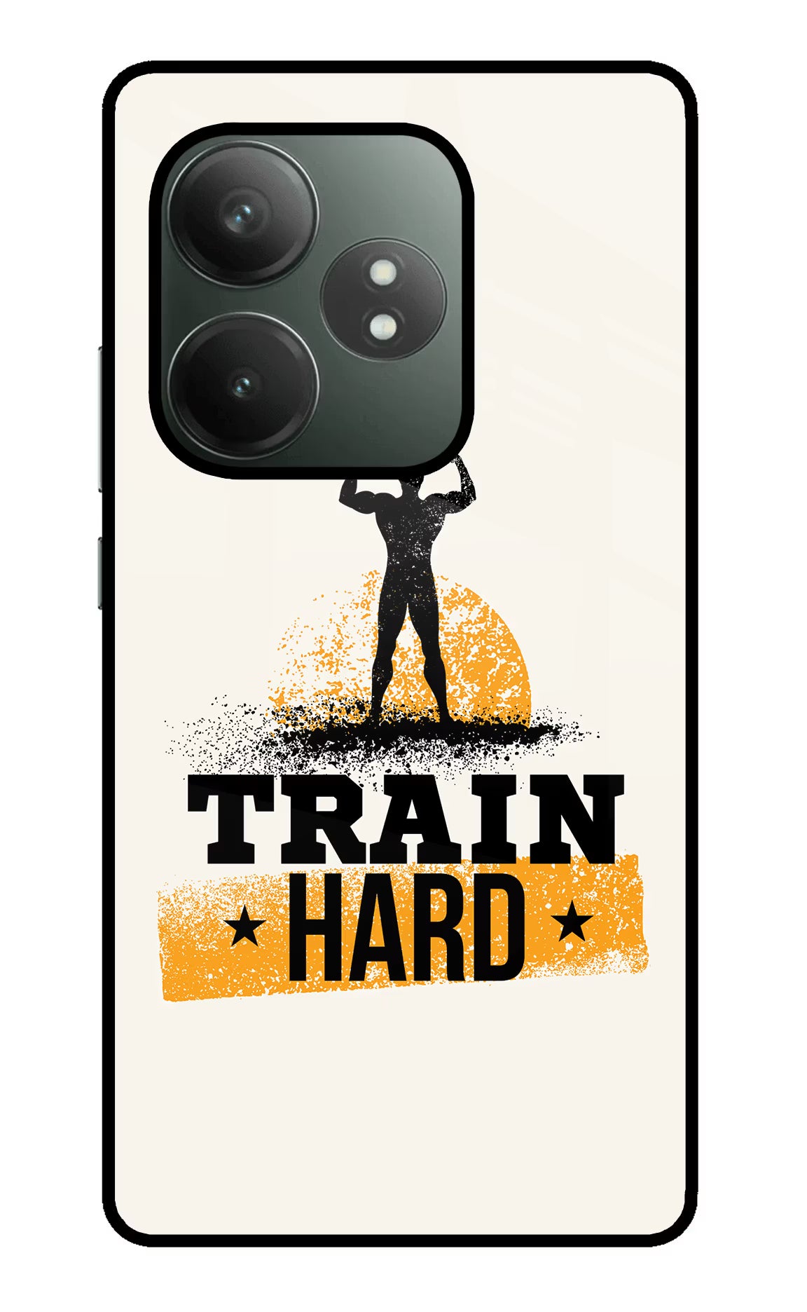 Train Hard Realme GT 6T 5G Glass Case Back Cover by Casekaro