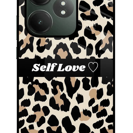 Leopard Print Self Love Realme GT 6T 5G Glass Case