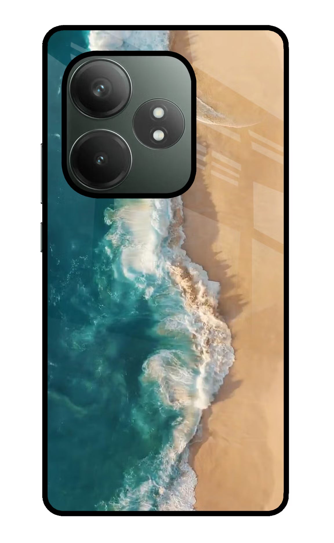 Ocean Beach Realme GT 6T 5G Glass Case Back Cover by Casekaro