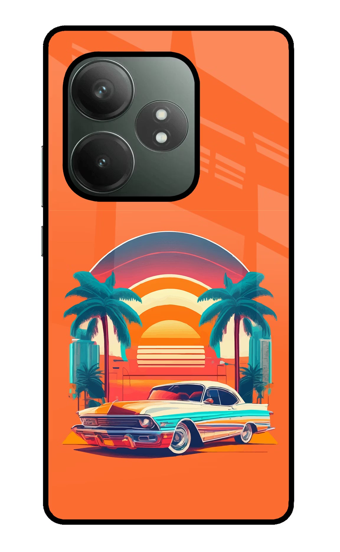 Palm Drive 80s Realme GT 6T 5G Glass Case
