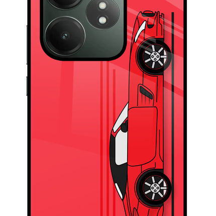 Red Velocity Realme GT 6T 5G Glass Case