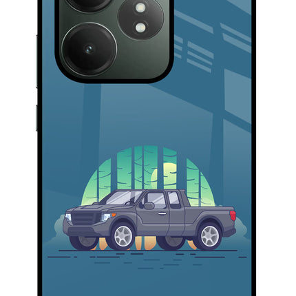 Retro Garage Vibe Realme GT 6T 5G Glass Case