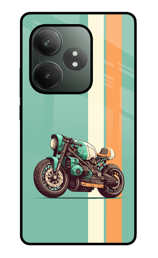 Striped Moto Drift Realme GT 6T 5G Glass Case