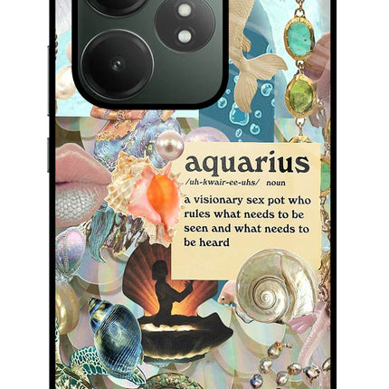 Aquarius Zodiac Realme GT 6T 5G Glass Case