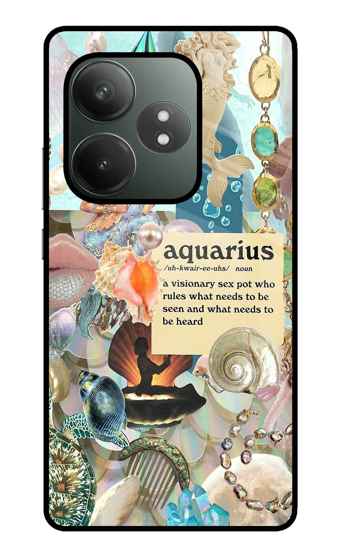 Aquarius Zodiac Realme GT 6T 5G Glass Case