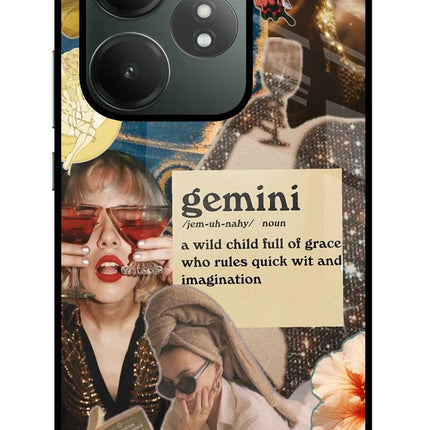Gemini Zodiac Realme GT 6T 5G Glass Case