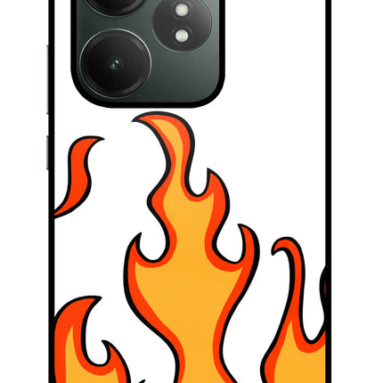 Fired Up – White Realme GT 6T 5G Glass Case