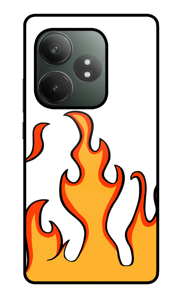 Fired Up – White Realme GT 6T 5G Glass Case