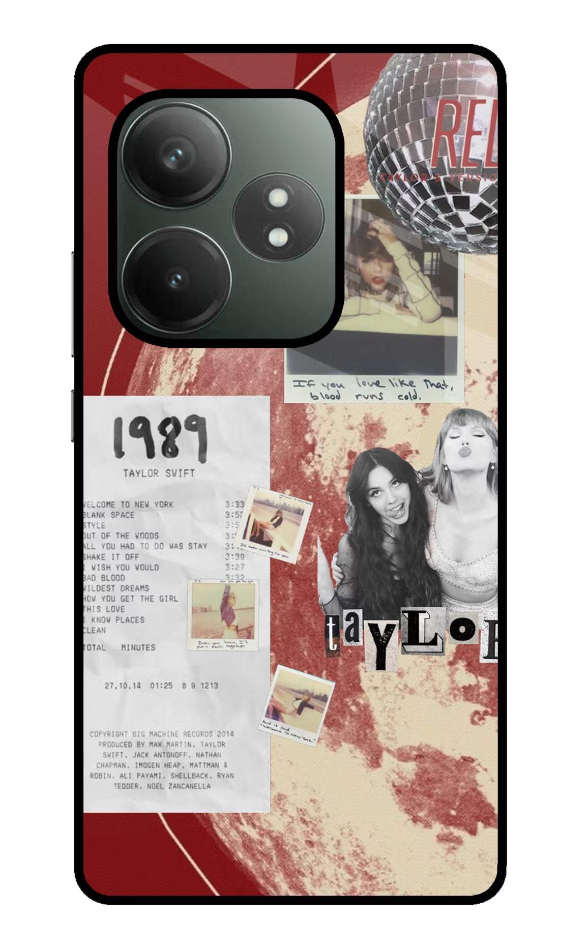 Taylor Swift Realme GT 6T 5G Glass Case