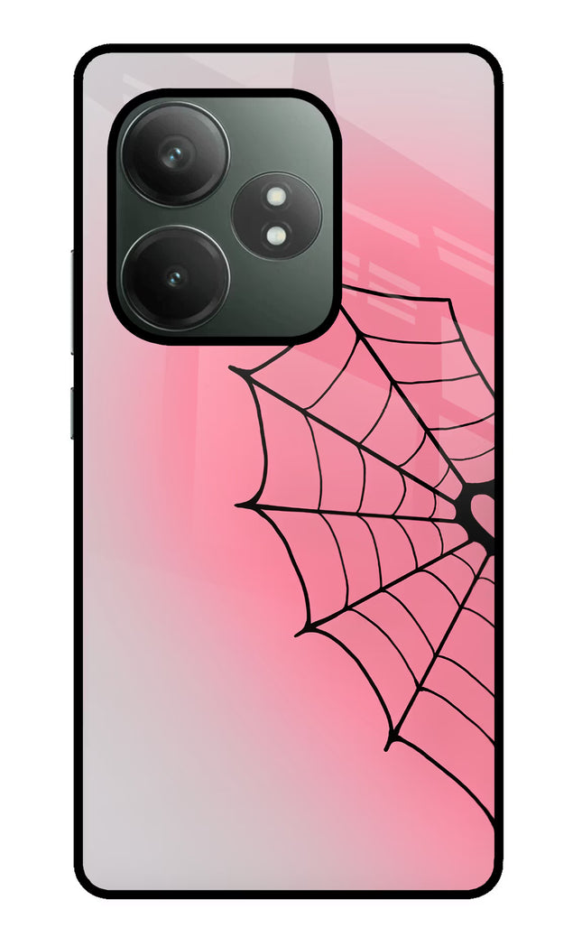 Pink Web Realme GT 6T 5G Glass Case
