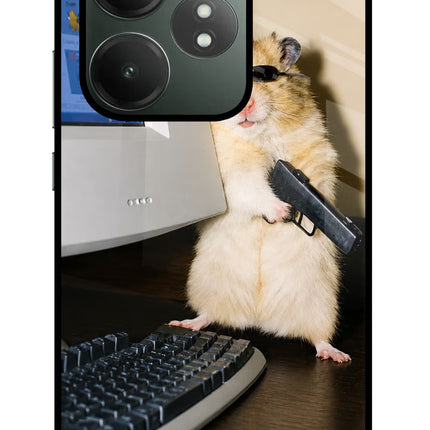 Hacker Hamster Realme GT 6T 5G Glass Case