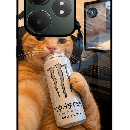 Gamer Cat Energy Realme GT 6T 5G Glass Case