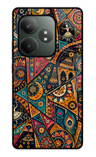 Folk Print Realme GT 6T 5G Glass Case