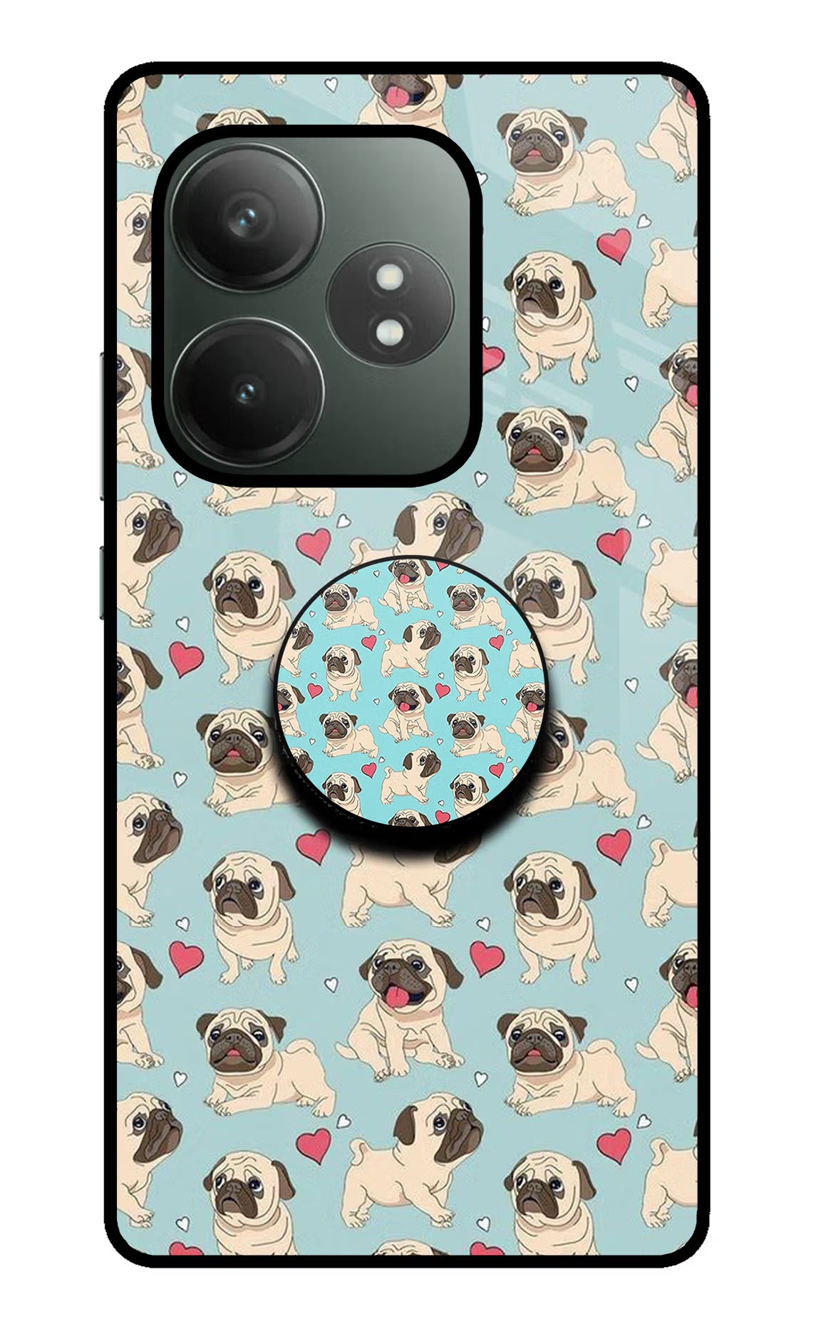Pug Dog Realme GT 6T 5G Pop Case by Casekaro