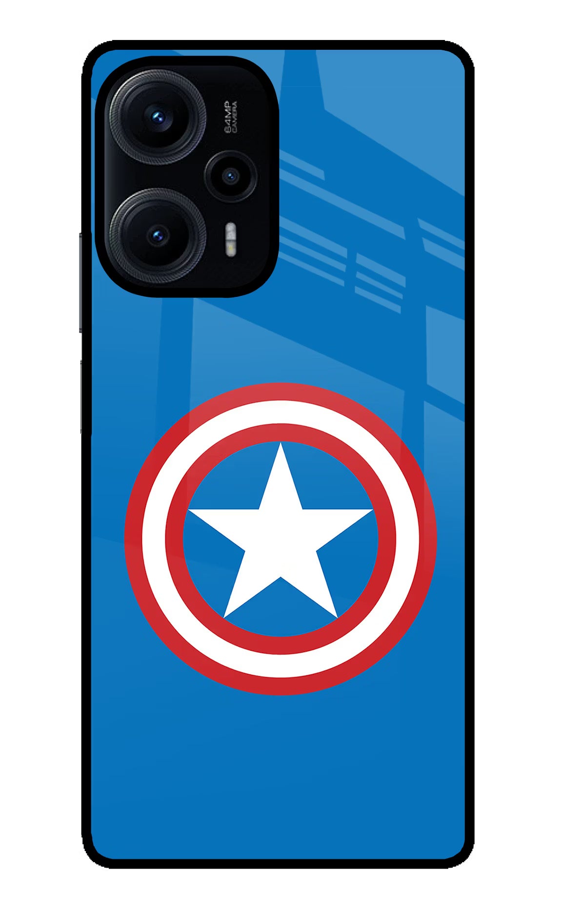 Captain America Logo Poco F5 5G Glass Case