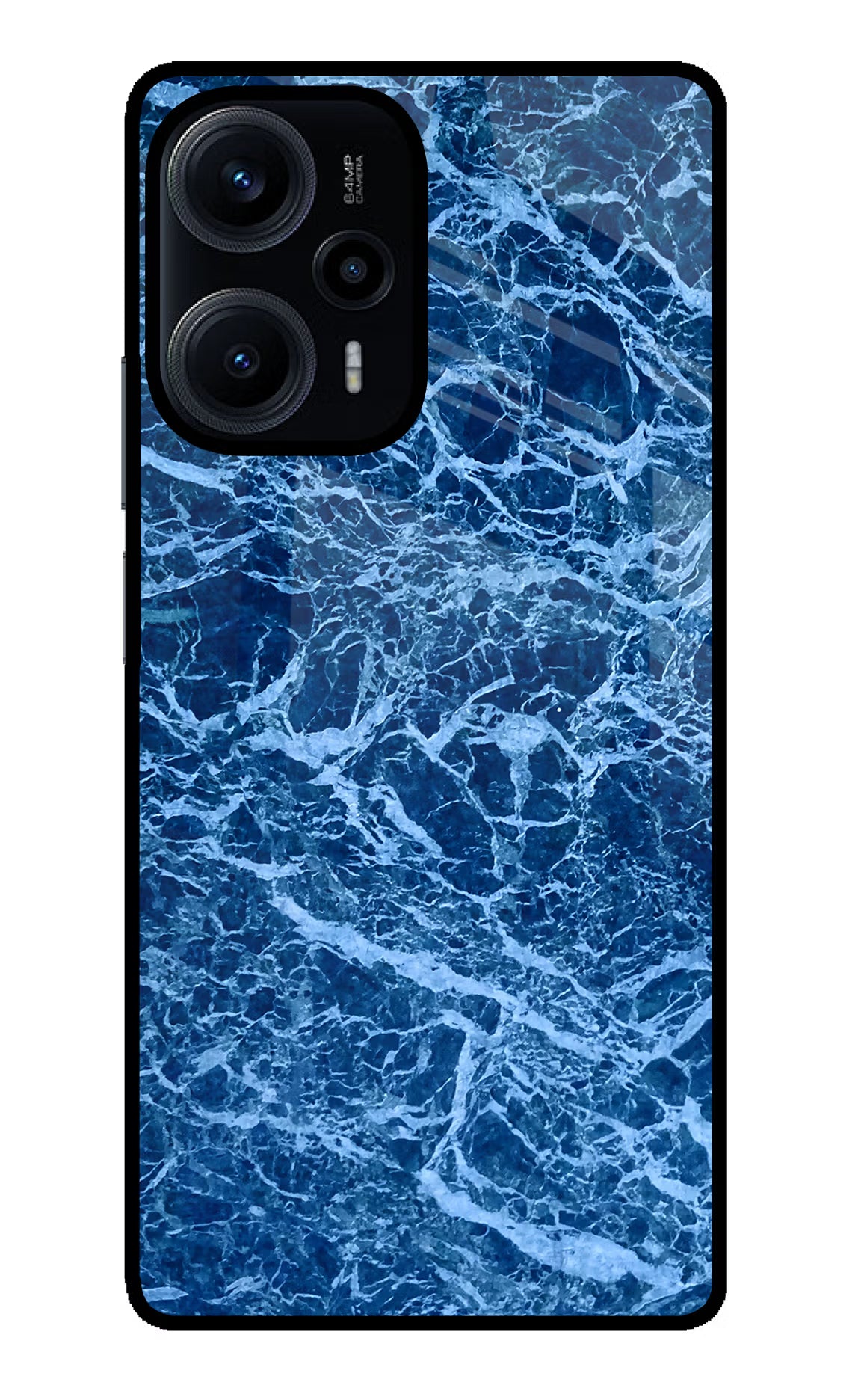 Blue Marble Poco F5 5G Glass Case Back Cover by Casekaro