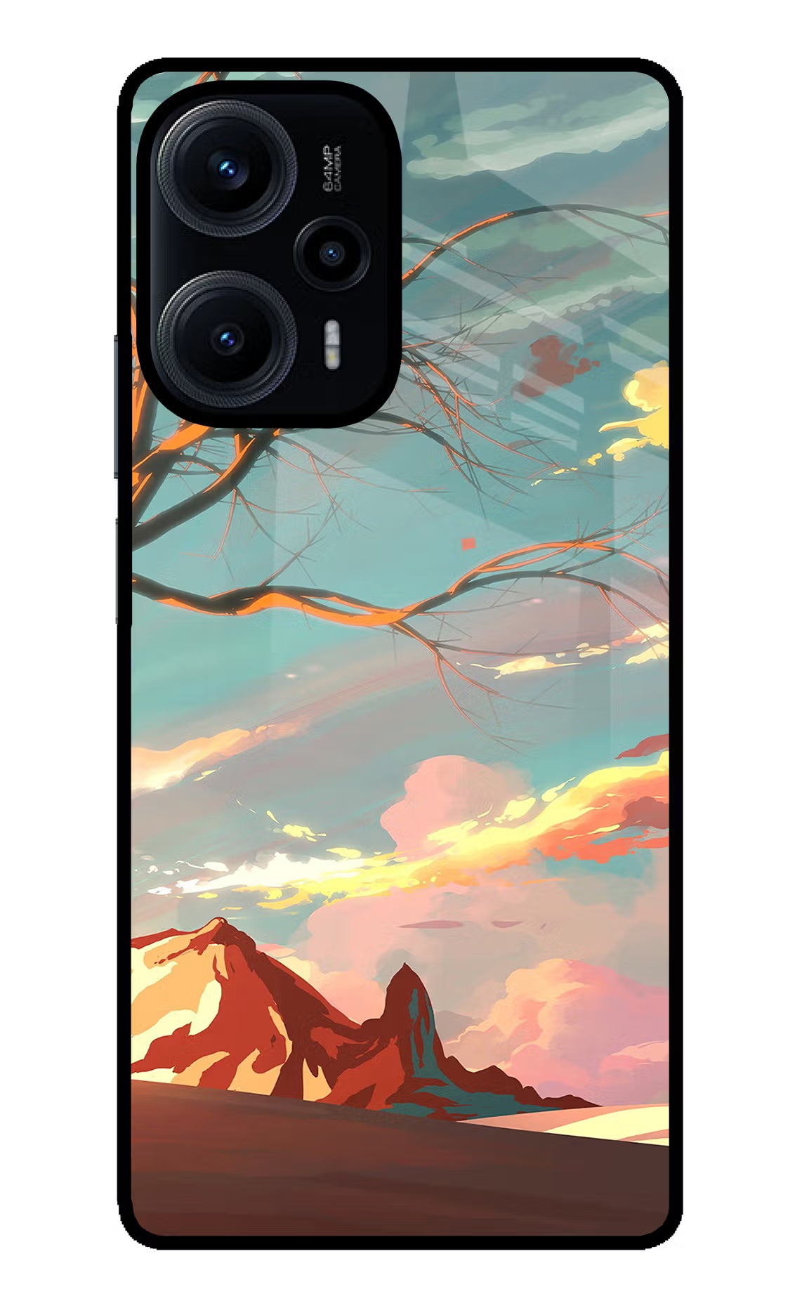 Scenery Poco F5 5G Glass Case Back Cover by Casekaro