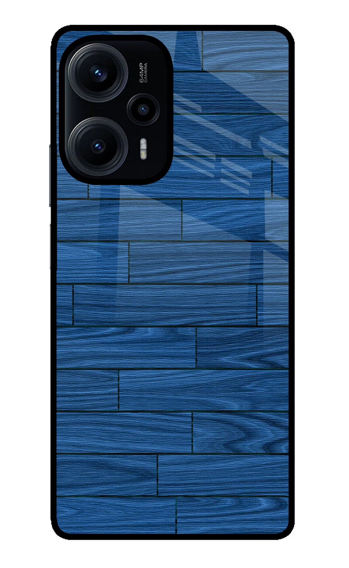 Wooden Texture Poco F5 5G Glass Case Back Cover by Casekaro