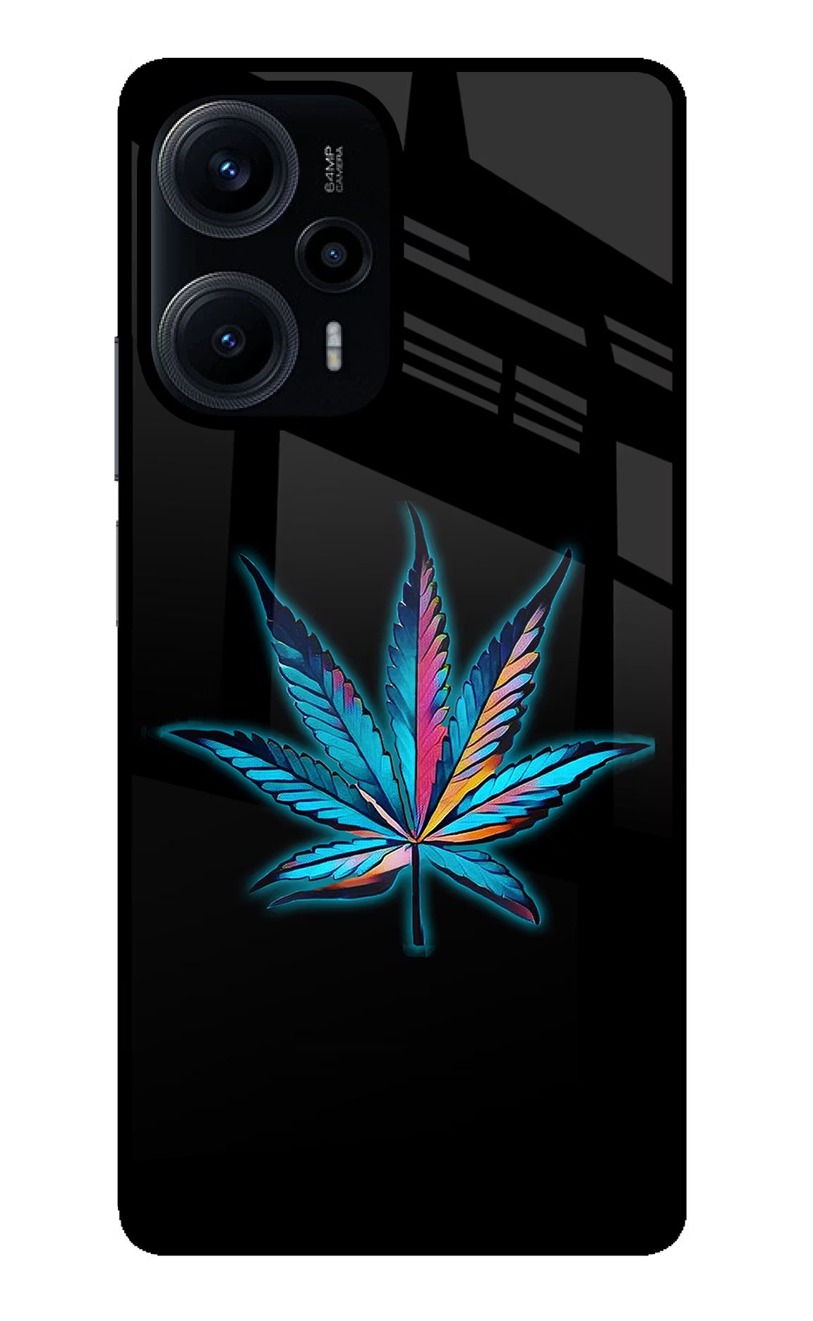 Weed Poco F5 5G Glass Case Back Cover by Casekaro