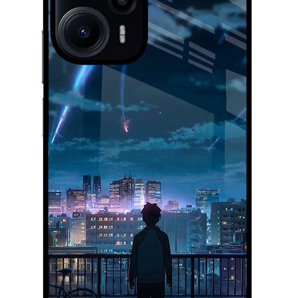 Anime Poco F5 5G Glass Case Back Cover by Casekaro