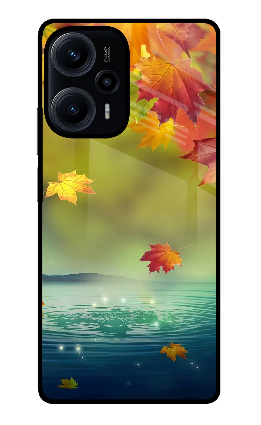 Flowers Poco F5 5G Back Cover, Glass case