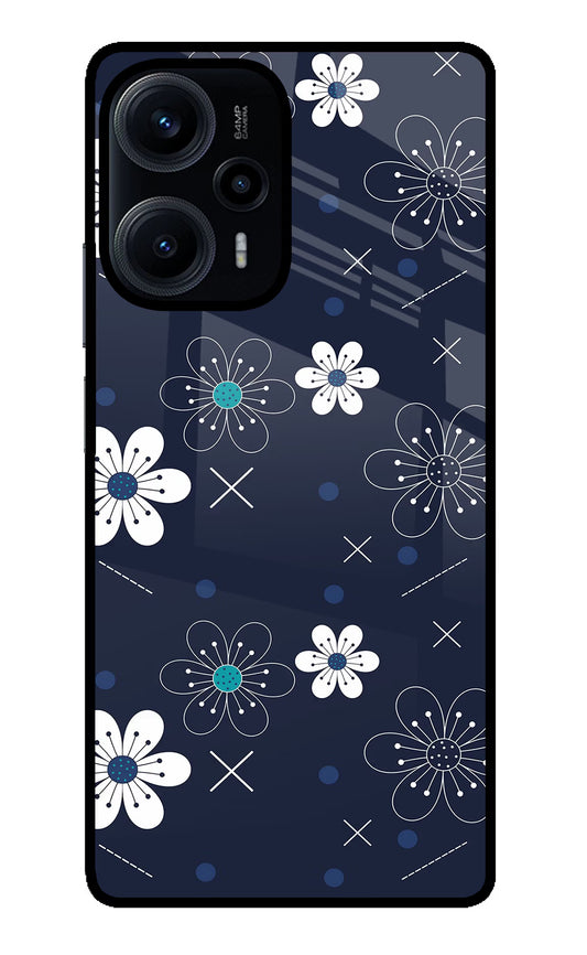Flowers Poco F5 5G Glass Case