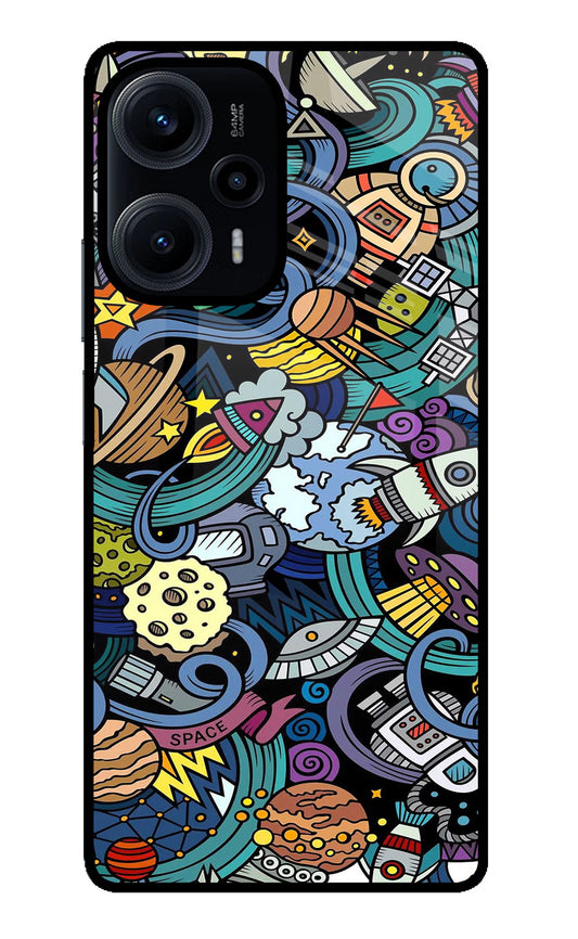 Space Abstract Poco F5 5G Glass Case