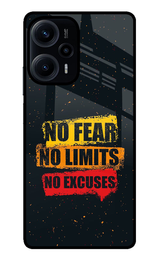 No Fear No Limits No Excuse Poco F5 5G Glass Case
