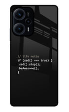 Life Motto Code Poco F5 5G Glass Case