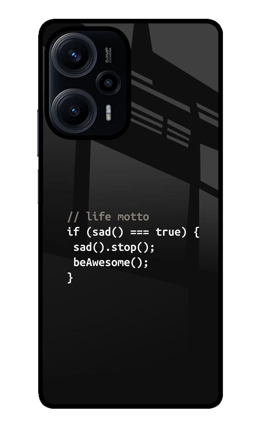 Life Motto Code Poco F5 5G Back Cover, Glass case
