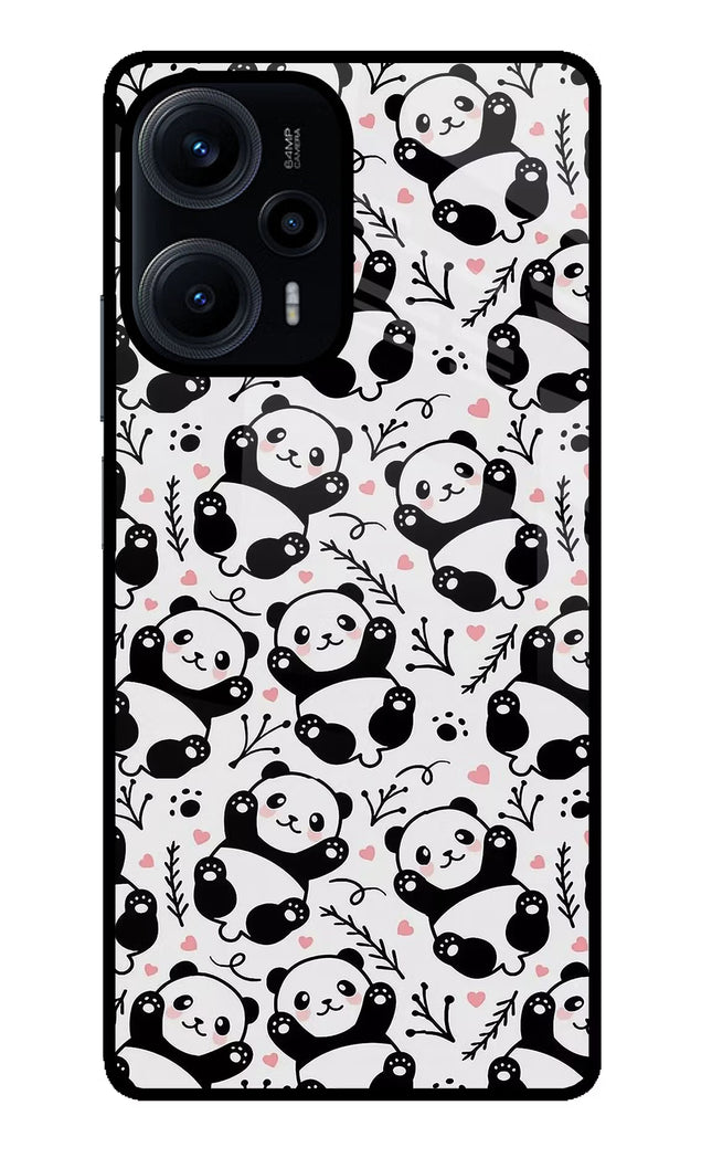 Cute Panda Poco F5 5G Glass Case