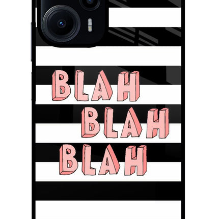 Blah Blah Blah Poco F5 5G Glass Case