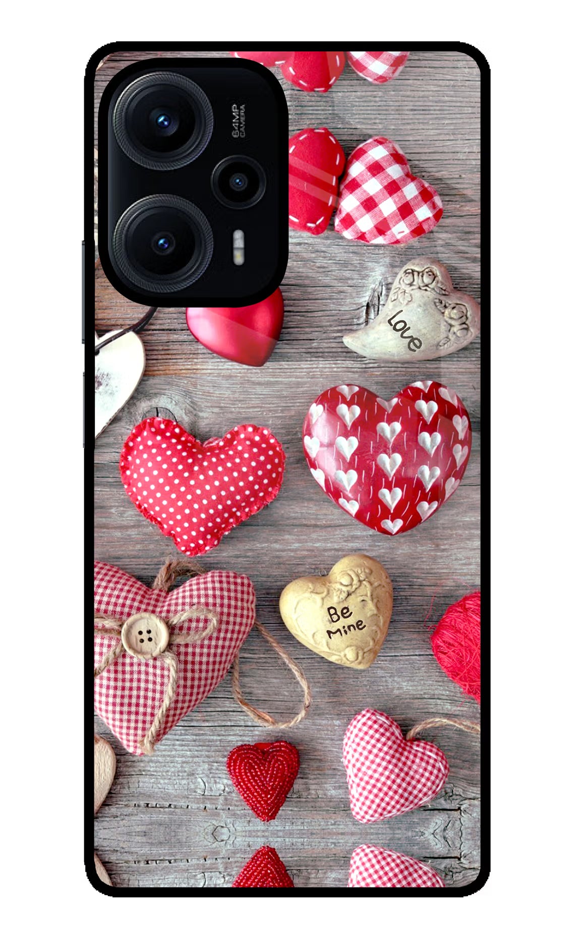 Love Wallpaper Poco F5 5G Glass Case Back Cover by Casekaro