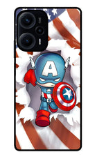 Captain America Poco F5 5G Glass Case