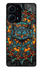 Angry Owl Art Poco F5 5G Glass Case