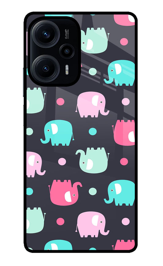 Elephants Poco F5 5G Glass Case