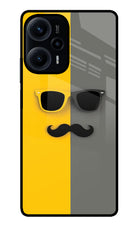 Sunglasses with Mustache Poco F5 5G Glass Case