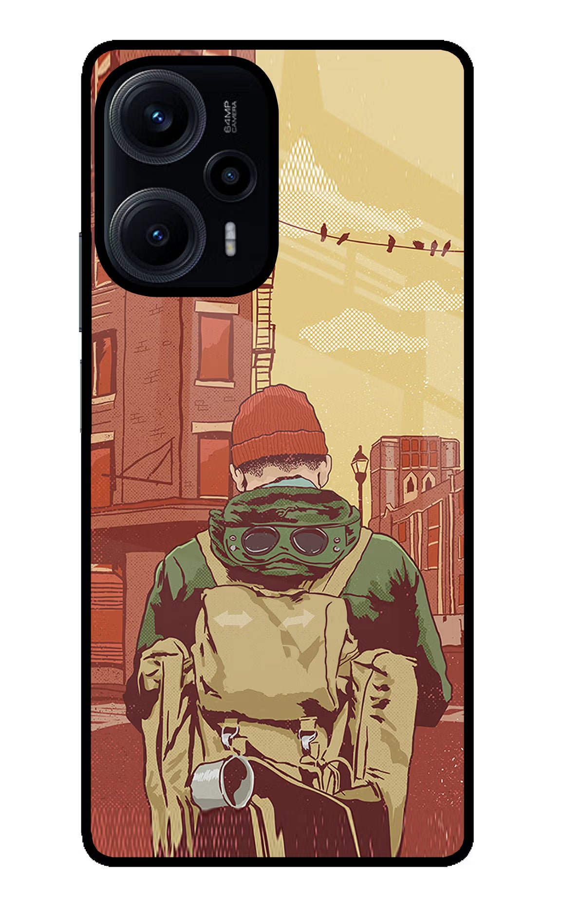 Adventurous Poco F5 5G Glass Case Back Cover by Casekaro